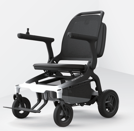 Zdjęcie przedstawia elektryczny wózek inwalidzki ROBOOTER E80 CARBON